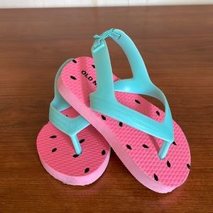 Old Navy Watermelon flip flops